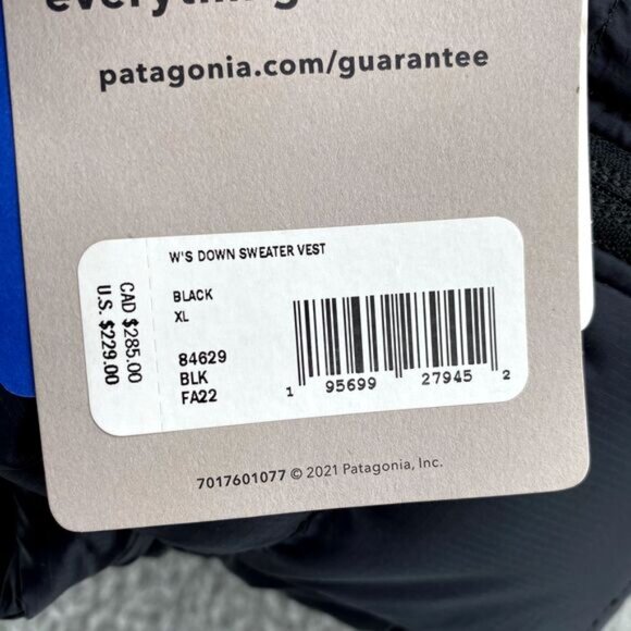 Patagonia Down Sweater Vest Women XL Black Puffer Insulated Quilt Jacket… - Picture 13 of 14
